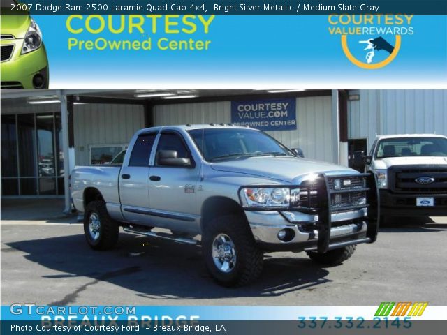2007 Dodge Ram 2500 Laramie Quad Cab 4x4 in Bright Silver Metallic