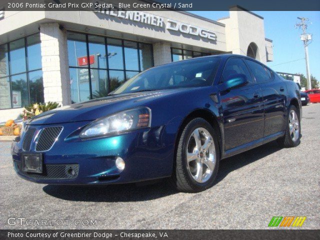 2006 Pontiac Grand Prix GXP Sedan in Blue Green Crystal