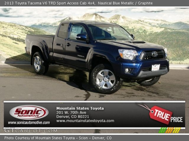 2013 Toyota Tacoma V6 TRD Sport Access Cab 4x4 in Nautical Blue Metallic