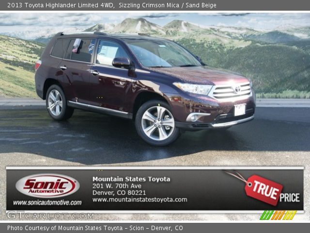 2013 Toyota Highlander Limited 4WD in Sizzling Crimson Mica