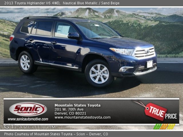 2013 Toyota Highlander V6 4WD in Nautical Blue Metallic