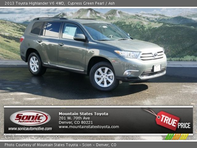 2013 Toyota Highlander V6 4WD in Cypress Green Pearl