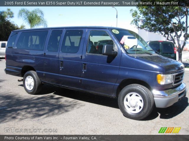 2005 Ford E Series Van E350 Super Duty XLT Extended Passenger in True Blue Metallic