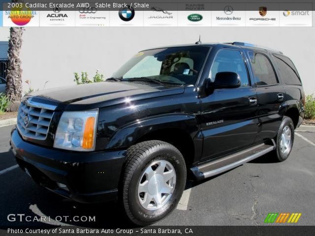 2003 Cadillac Escalade AWD in Sable Black