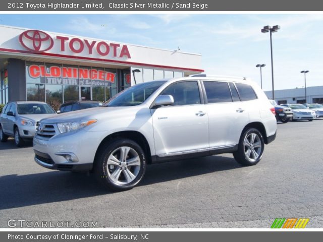 2012 Toyota Highlander Limited in Classic Silver Metallic