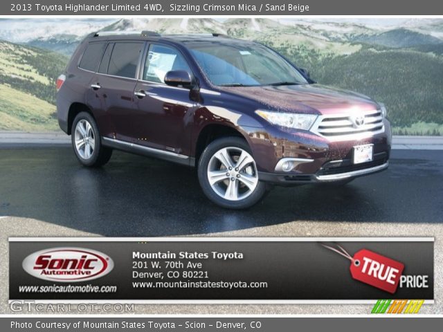 2013 Toyota Highlander Limited 4WD in Sizzling Crimson Mica