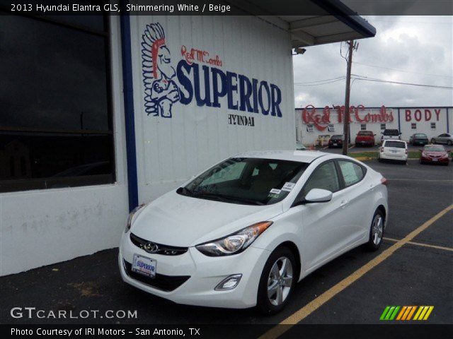 2013 Hyundai Elantra GLS in Shimmering White