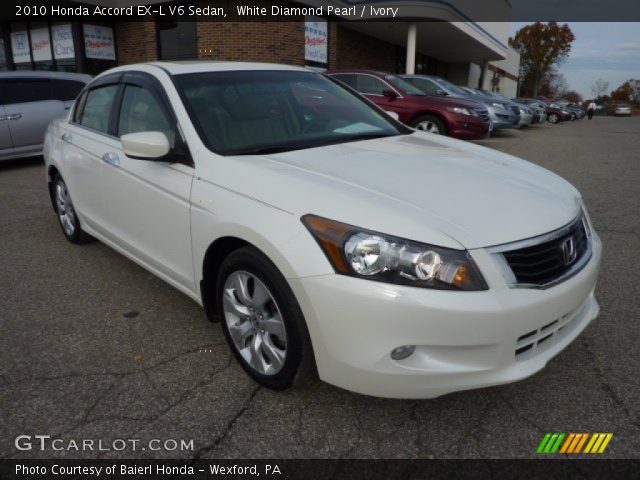 White Diamond Pearl - 2010 Honda Accord EX-L V6 Sedan - Ivory Interior | GTCarLot.com - Vehicle ... White Diamond Pearl - 2010 Honda Accord EX-L V6 Sedan - Ivory Interior | GTCarLot.com - Vehicle ...
