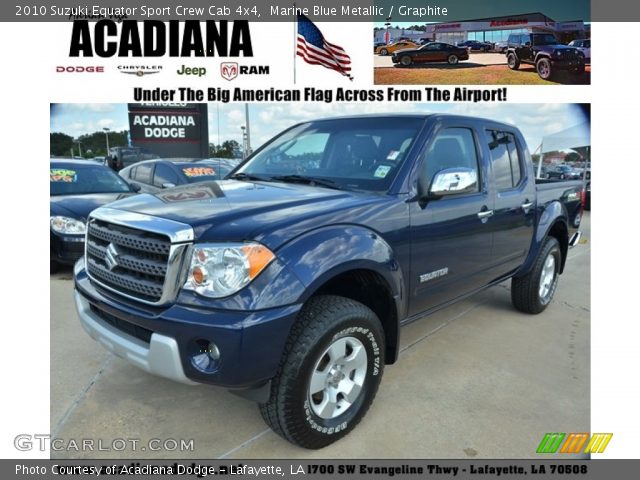 2010 Suzuki Equator Sport Crew Cab 4x4 in Marine Blue Metallic