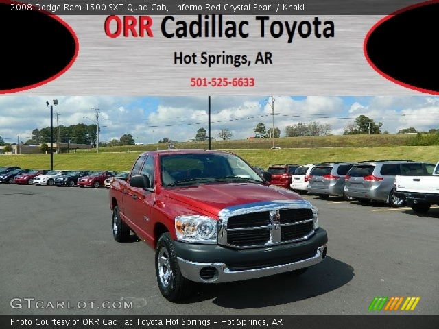 2008 Dodge Ram 1500 SXT Quad Cab in Inferno Red Crystal Pearl