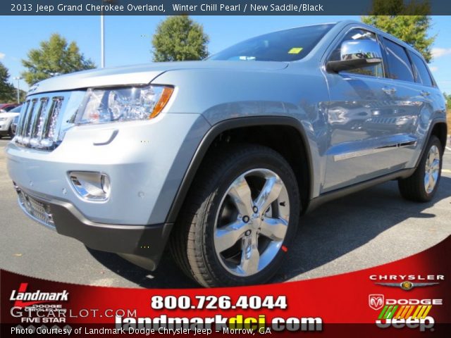 2013 Jeep Grand Cherokee Overland in Winter Chill Pearl