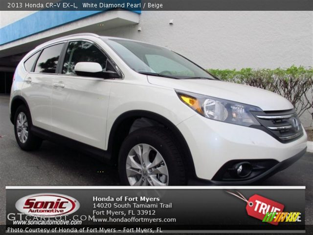 2013 Honda CR-V EX-L in White Diamond Pearl