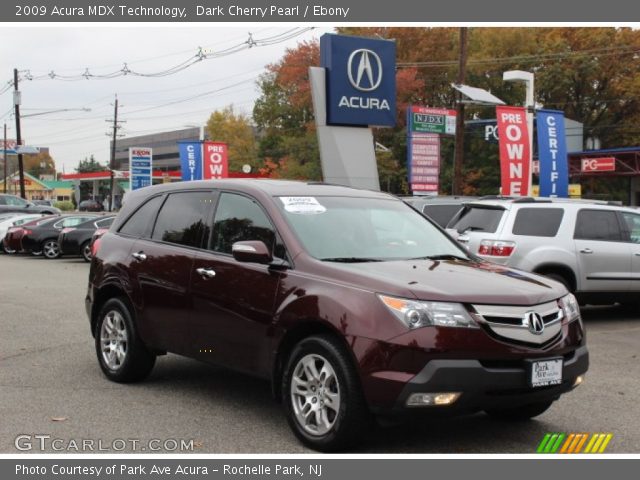 2009 Acura MDX Technology in Dark Cherry Pearl