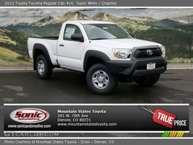 2013 Toyota Tacoma Regular Cab 4x4 in Super White