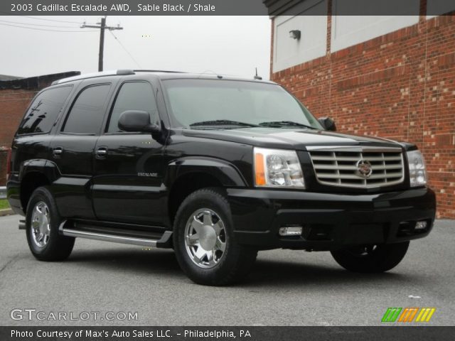 2003 Cadillac Escalade AWD in Sable Black