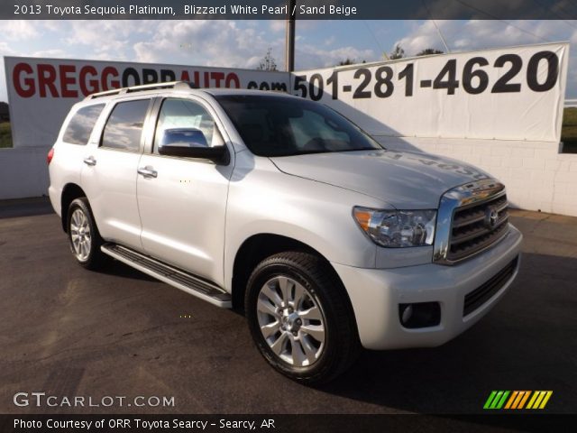 2013 Toyota Sequoia Platinum in Blizzard White Pearl