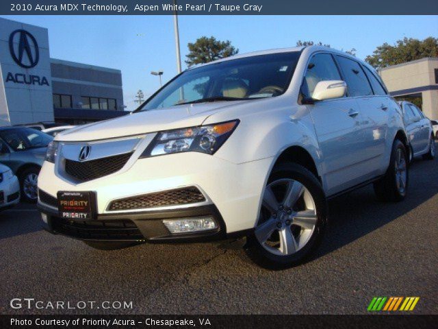 2010 Acura MDX Technology in Aspen White Pearl