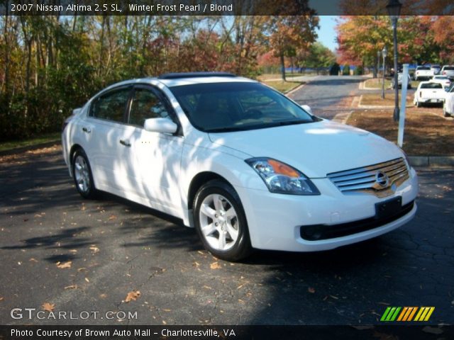 2007 Nissan Altima 2.5 SL in Winter Frost Pearl