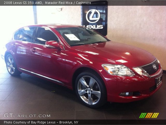 2008 Lexus GS 350 AWD in Matador Red Mica