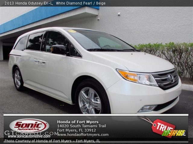 2013 Honda Odyssey EX-L in White Diamond Pearl