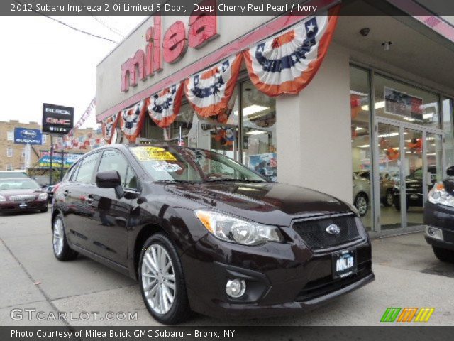 2012 Subaru Impreza 2.0i Limited 5 Door in Deep Cherry Red Pearl