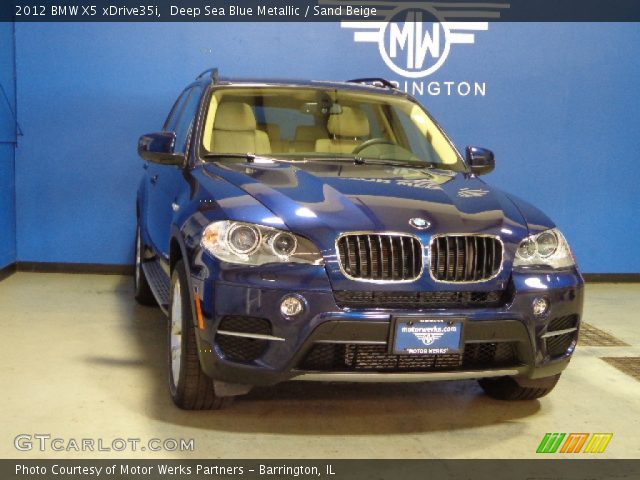 2012 BMW X5 xDrive35i in Deep Sea Blue Metallic