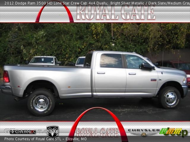 2012 Dodge Ram 3500 HD Lone Star Crew Cab 4x4 Dually in Bright Silver Metallic