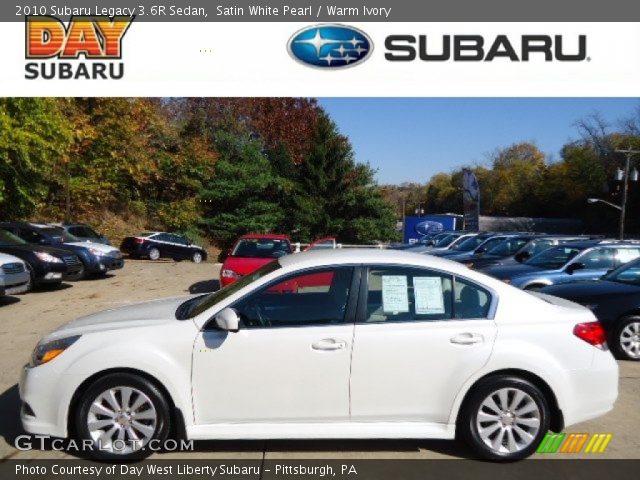 2010 Subaru Legacy 3.6R Sedan in Satin White Pearl