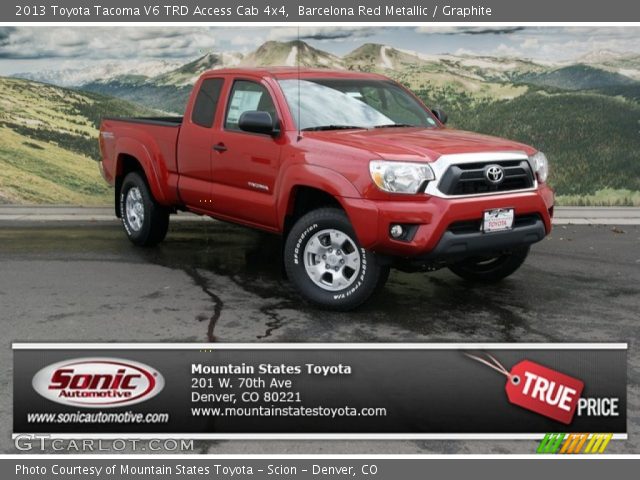 2013 Toyota Tacoma V6 TRD Access Cab 4x4 in Barcelona Red Metallic