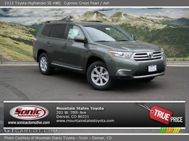 2013 Toyota Highlander SE 4WD in Cypress Green Pearl