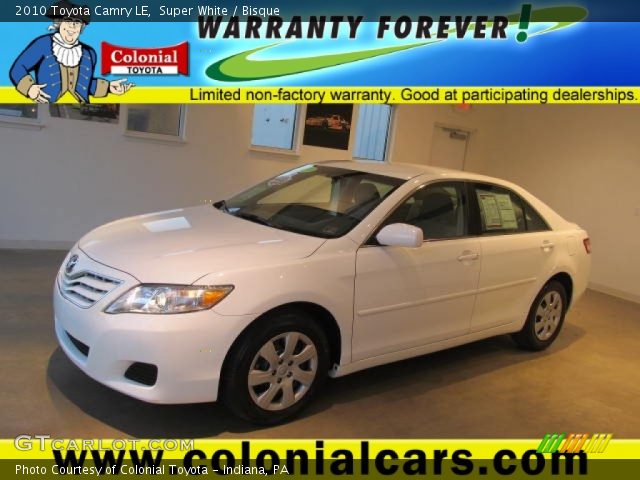 2010 Toyota Camry LE in Super White