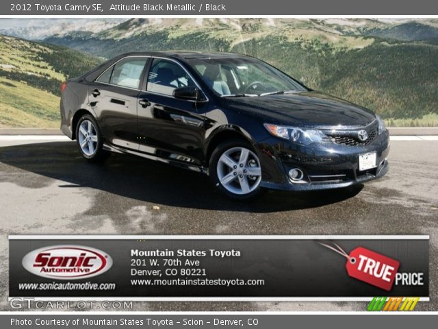 2012 Toyota Camry SE in Attitude Black Metallic