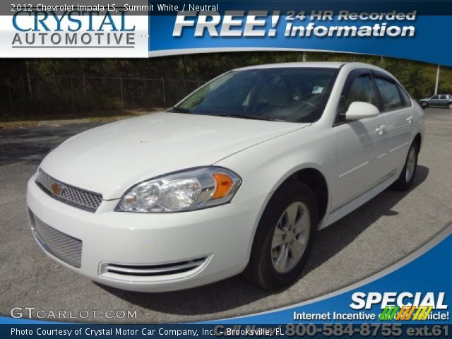 2012 Chevrolet Impala LS in Summit White