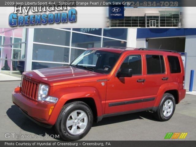 2009 Jeep Liberty Sport 4x4 in Sunburst Orange Pearl