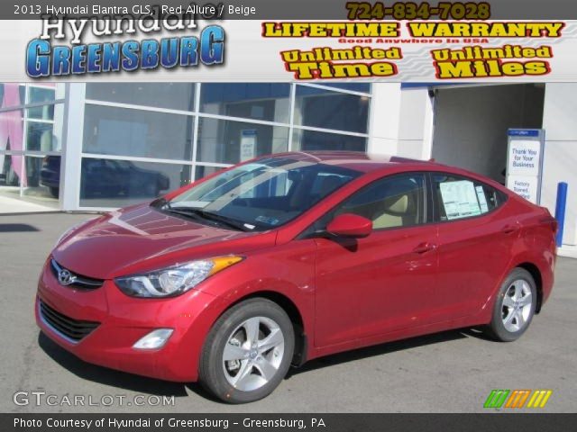 2013 Hyundai Elantra GLS in Red Allure
