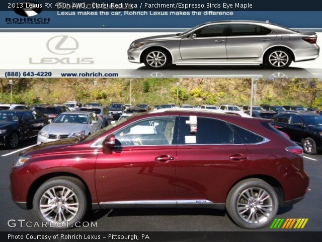 2013 Lexus RX 450h AWD in Claret Red Mica