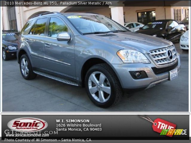 2010 Mercedes-Benz ML 350 in Palladium Silver Metallic