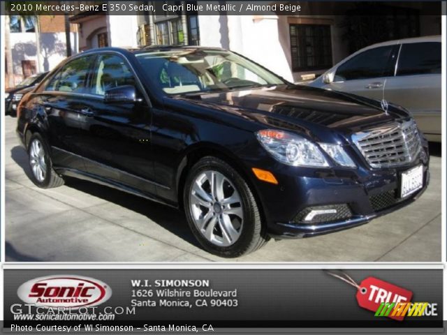 2010 Mercedes-Benz E 350 Sedan in Capri Blue Metallic