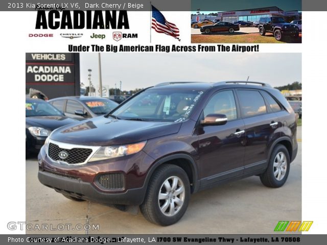 2013 Kia Sorento LX V6 in Dark Cherry
