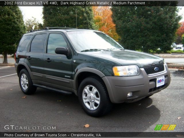 2002 Ford Escape XLT V6 4WD in Dark Highland Green Metallic