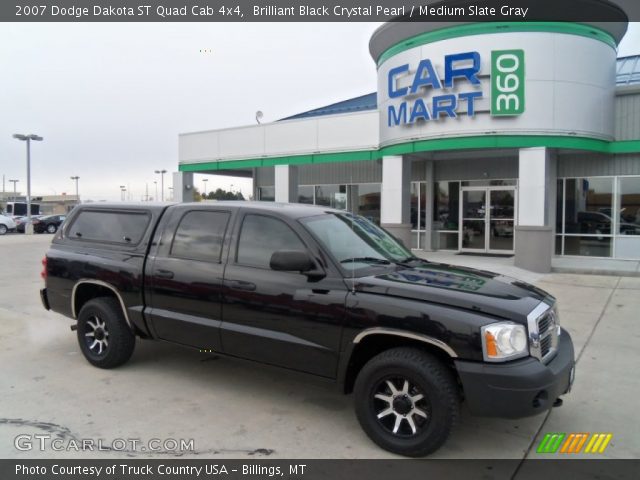2007 Dodge Dakota ST Quad Cab 4x4 in Brilliant Black Crystal Pearl