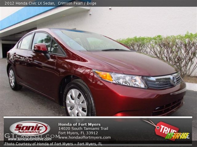 2012 Honda Civic LX Sedan in Crimson Pearl