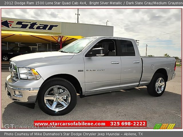 2012 Dodge Ram 1500 Lone Star Quad Cab 4x4 in Bright Silver Metallic