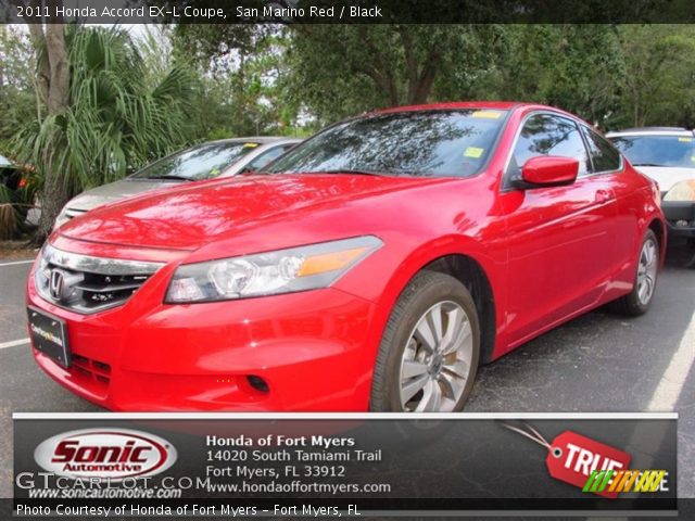 2011 Honda Accord EX-L Coupe in San Marino Red