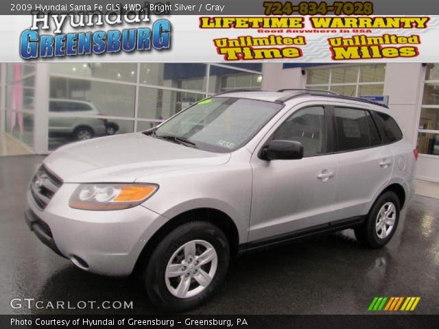 2009 Hyundai Santa Fe GLS 4WD in Bright Silver