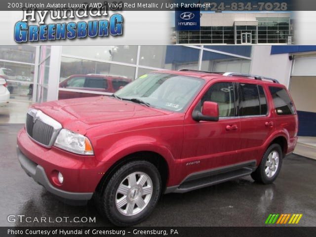 2003 Lincoln Aviator Luxury AWD in Vivid Red Metallic