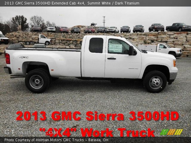 2013 GMC Sierra 3500HD Extended Cab 4x4 in Summit White