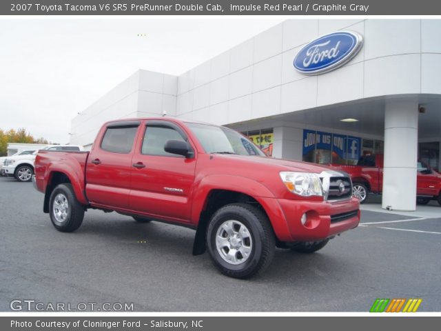 2007 Toyota Tacoma V6 SR5 PreRunner Double Cab in Impulse Red Pearl