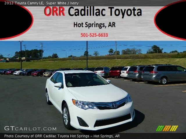 2012 Toyota Camry LE in Super White