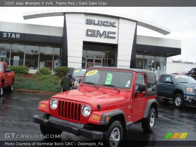 2005 Jeep Wrangler X 4x4 in Flame Red